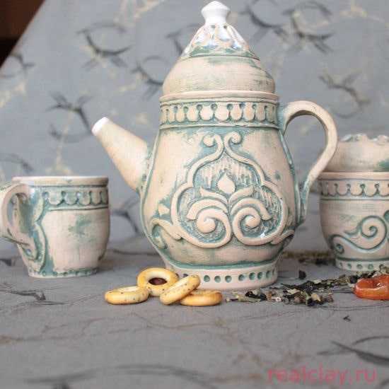 Чайный набор керамический ручной работы