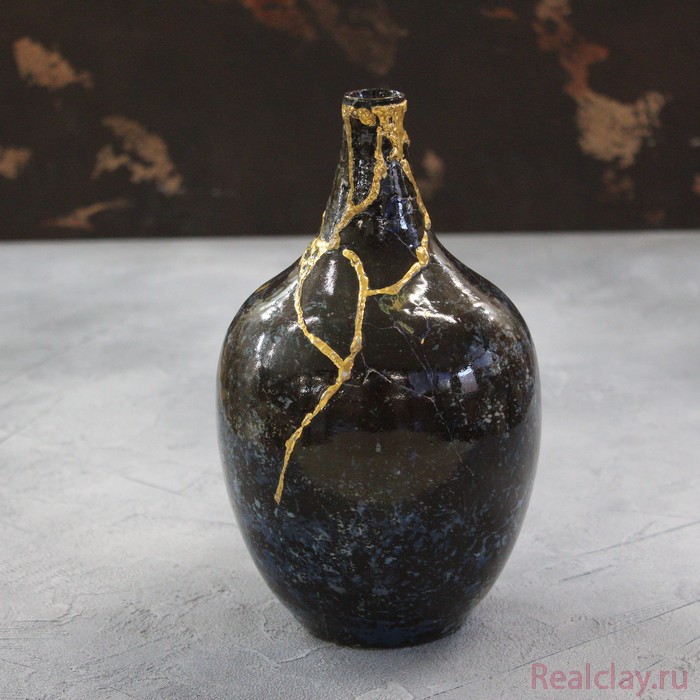 Керамические вазы ручной работы Кинцуги