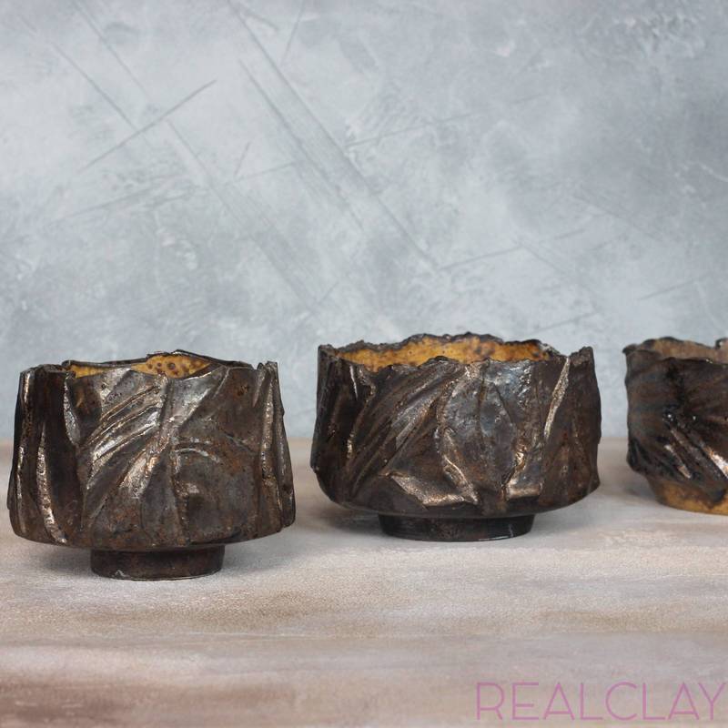 Три вазочки "Металллик"